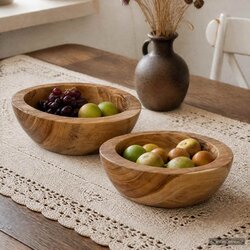 Zdjela za voće JEPARA 2 kom. Tamnije smeđi teak Cene