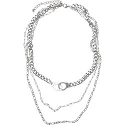 Urban Classics Accessoires Saturn Layering Necklace silver Cene