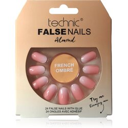 Technic_Cosmetics False Nails Almond Umjetni nokti French Ombré 24 kom Cene