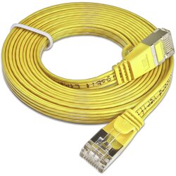 Slim Wirewin PKW-STP-SLIM-KAT6 2.0 GE RJ45 omrežni kabel\, Patch kabel CAT 6 U/FTP 2.00 m rumena ploščati 1 kos, (20418057) Cene