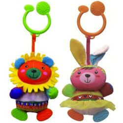 Biba Toys Happy Teether Toys Leo/Bunny Cene