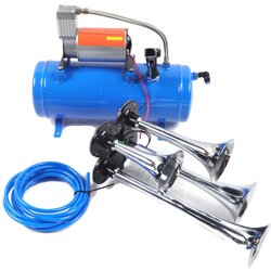 TOOL1SHOoo 12V DC Kompresor za zrak, 150 PSI, 6L rezervoar s 4-cevnimi rogovoma, Modrá, EU, (5000159362) Cene