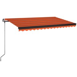 Maison Chic Ročno zložljiva tenda - Senčniki 400x350 cm oranžna in rjava, (22041437) Cene