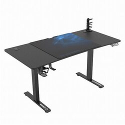 Ultradesk Gaming miza LEVEL V2 BLUE, 140x68cm, 72-117cm, električno nastavljiva višina, z XXL podlogo za miško, pijačo in slušalkami Cene