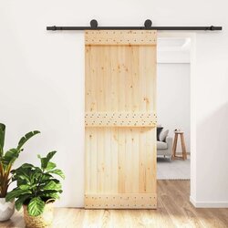  Klizna vrata s priborom za montažu 85 x 210 cm masivna borovina Cijene