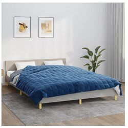 vidaXL Teška deka plava 200x225 cm 9 kg od tkanine Cijene
