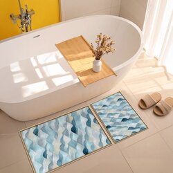 Lessentiel Maison Plave kupaonske prostirke u setu 2 kom 60x100 cm – Cene