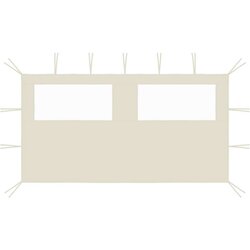 vidaXL 3070421 Gazebo Sidewall with Windows 4x2 m Cream (315310) Cene