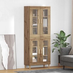 vidaXL Highboard Umjetnički hrast 69,5 x 34 x 180 cm Konstruirano drvo Cijene