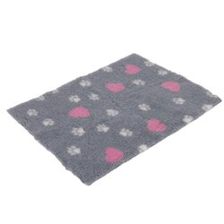 Vetbed Isobed zooplus sivi sa srcima i šapama - D 100 x Š 75 cm Cene