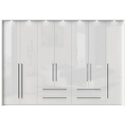 Jela Jagodina jela plakar P74B/PN - kolekcija piano - kristalno bela/kristalno bela hg lak - 322x226x60 cm Cene