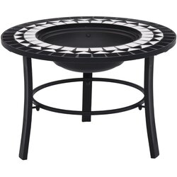 vidaXL Mozaična posuda za vatru crno-bijela 68 cm keramička Cijene