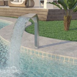 FONTANA Vodni slap za bazen iz nerjavečega jekla 50x30x90 cm srebrn Cene