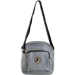 Fashion Hunters Small bag made of eco-leather in gray color Cene