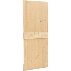  Klizna vrata Prirodna i crna 90 x 210 cm Masivna borovina Cijene