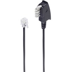 Shiverpeaks faks priključni kabel [1x moški konektor tae-n - 1x RJ11 vtič 6p4c] 6 m črna, (20411147) Cene