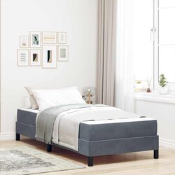 vidaXL Boxspring krevet s madracem Tamno siva 80 x 200 cm Baršun Cijene