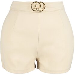 Trendyol Shorts - Beige - High Waist Cene