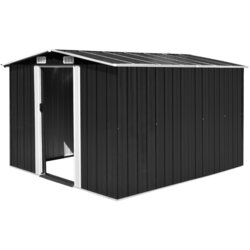 vidaXL vrtna kućica od metala 257 x 298 x 178 cm antracit Cijene