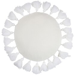 J-Line coussin rond flo polye bla (45x45x14cm) bijela Cijene