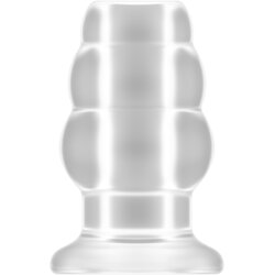 SONO No.50 Medium Hollow Tunnel Butt Plug 4 Inch Transparent Cene