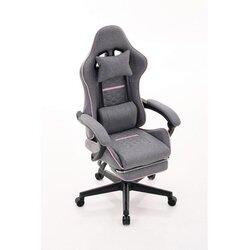 Eplaygame HC-4095 Gejmerska stolica sivo roze štof Cene