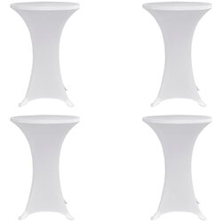 vidaXL Navlaka za stol za stajanje Ø 80 cm bijela rastezljiva 4 kom Cijene