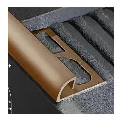 Gromet pvc završna lajsna za keramiku-zatvorena 10mm, 2,7m braon Cene
