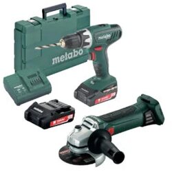 Metabo set aku bušilica odvijač bs 18 l 2Ah i aku brusilica w 18 ltx 125 quick Cijene