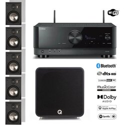  SET: AV sprejemnik Yamaha RX-V4A, 5 x vgradni zvočnik, subwoofer - Audio-Kondric Cene