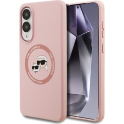 Karl Lagerfeld Originalen ovitek Samsung Galaxy S25 Edge - IML NFT Heads - roza silikonska zaščita MagSafe - KLHMS25ESKCHTCP Cene
