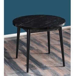 Hanah home Trpezarijski sto Stil Bendir, 90 cm, Crni Cijene