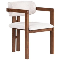 Kalune Design Bel jedilni stol z nasloni za roke Toscana – Cene
