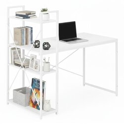 ModernHome uredski stol 120 × 60 cm s policom i 3 police – bijeli Cene