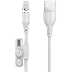 Foneng Magnetni kabel 3-v-1 USB na USB-C / Lightning / Micro USB X62, 2,4 A, 1 m (bela), (21029421) Cene