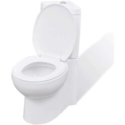 vidaXL Keramična Kotna WC Školjka Bele Barve Cene