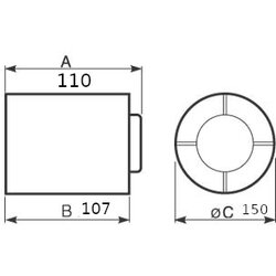 Vortice kopalniški aksialni cevni ventilator punto ghost mg 150/6 ll (11104) Cene