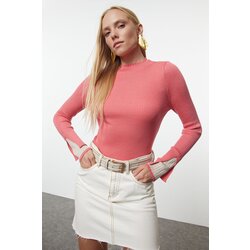 Trendyol Pink Premium Quality Color Block Knit Sweater Cijene