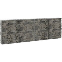 vidaXL Gabionski zid s poklopcima od pocinčanog čelika 300x30x100 cm Cijene