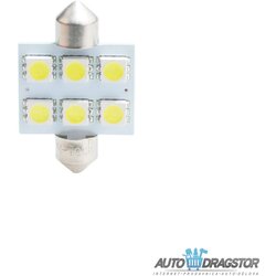 Mtech sijalica 12V sulfidna C5W,C10W SV8.5,36mm led 6xSMD5050 L052W Cene