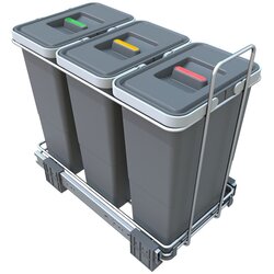 Elletipi Plastična kanta za razvrstani otpad/ugradbena 8 + 8 + 8 l Ecofil - Cene