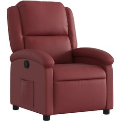 Maison Chic Naslanjač - Relax naslanjač vinsko rdeče umetno usnje, (22061069) Cene