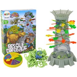 Family Arcade Game Falling Dinosaurs Tower of Sticks Cene