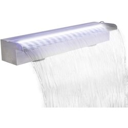 vidaXL Pravokutna fontana za bazen s LED svjetlom nehrđajući čelik 60 cm Cijene