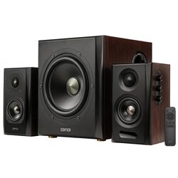 Edifier S355DB 2.1 sistem zvočnikov, 150W, Hi-Res, Bluetooth 6.0 LDAC, HDMI eARC, oreh, (5000231699) Cene