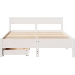 vidaXL okvir kreveta bez madraca bijeli 140x200 cm od masivne borovine Cijene