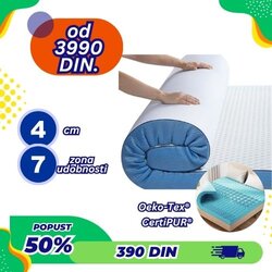 Zotrix dreamory multizone 7 naddušek 4 cm 80×200 cm Cene