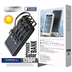 Andowl solarna Polnilna Baterija - Solar Powerbank 12.000 mAh Cene