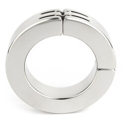 Mr. Steel Hinged Magnetic Cockring 50mm Silver Cene