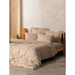  Plaid - mink mink ranforce double quilt cover set Cene